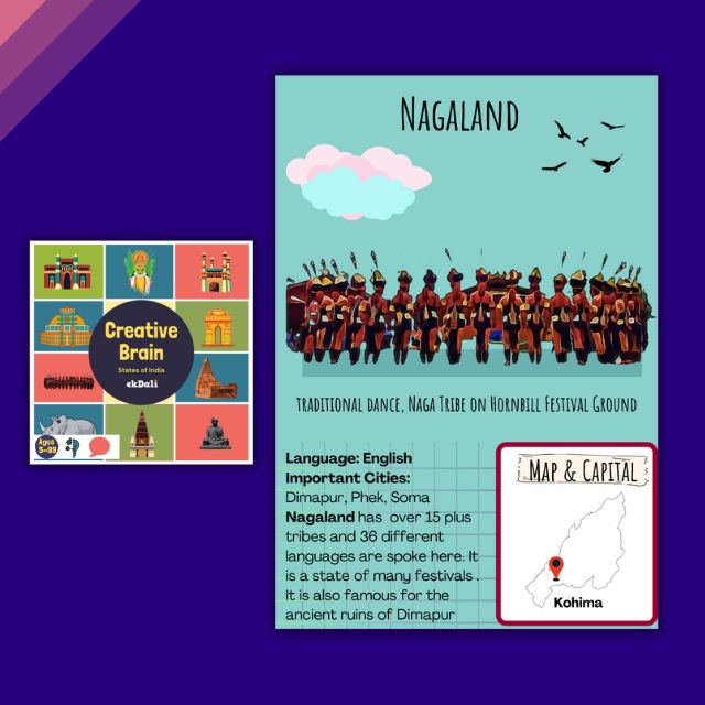 India States and Capitals Flashcards - Nagaland Facts for Kids