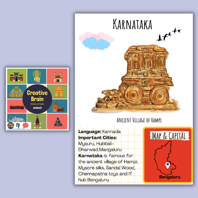 India States and Capitals for Kids - Karnataka