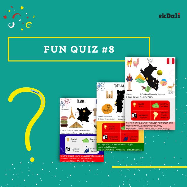 World Map based Quiz Edition 8 - Fun quiz for kids