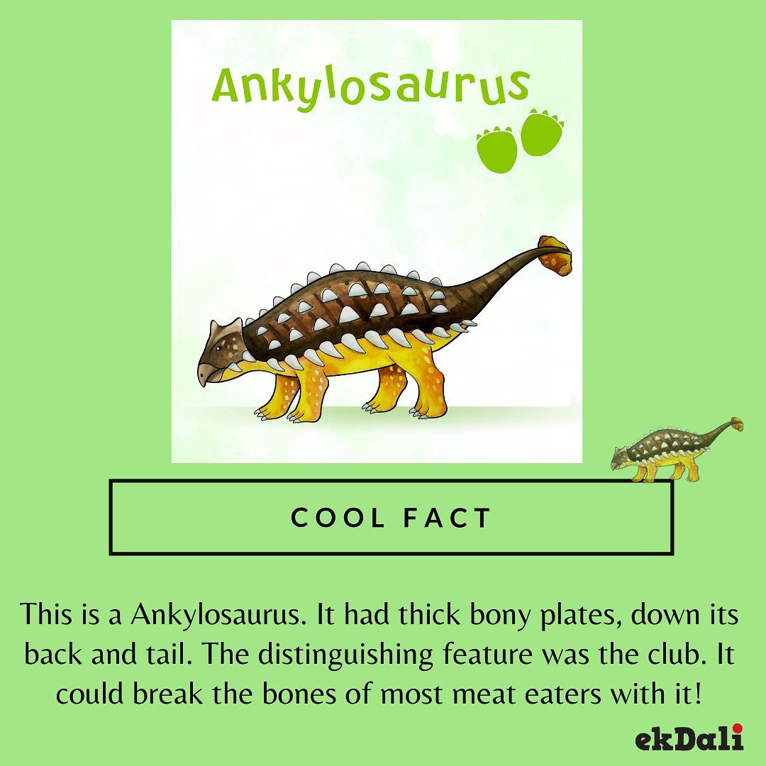 The Ankylosaurus - Heavily armoured herbivorous dinosaurs