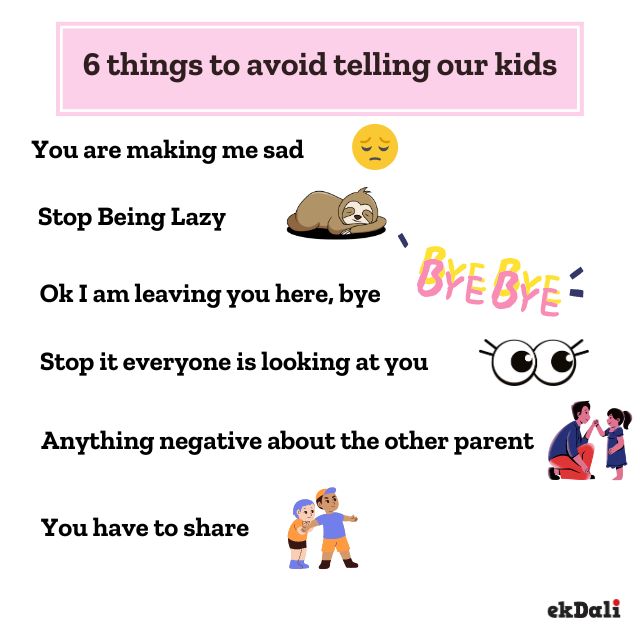 Phrases to never use with children