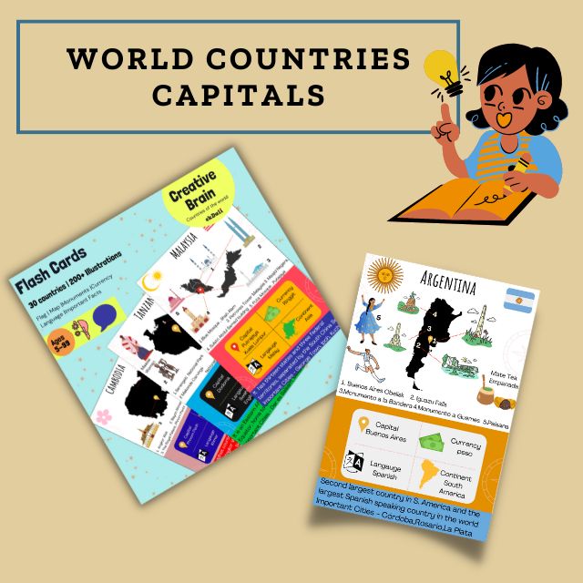 Country Facts Flashcards for Kids - Argentina