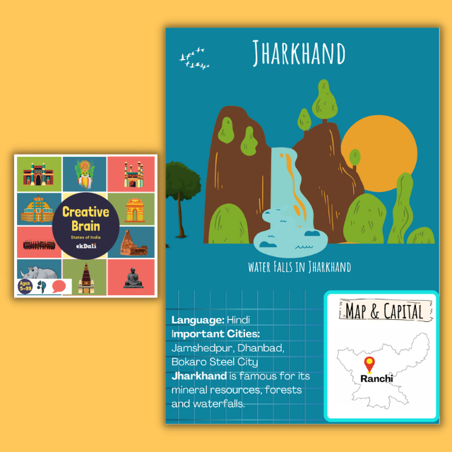 Indian States and Capitals For Kids - Jharkhand