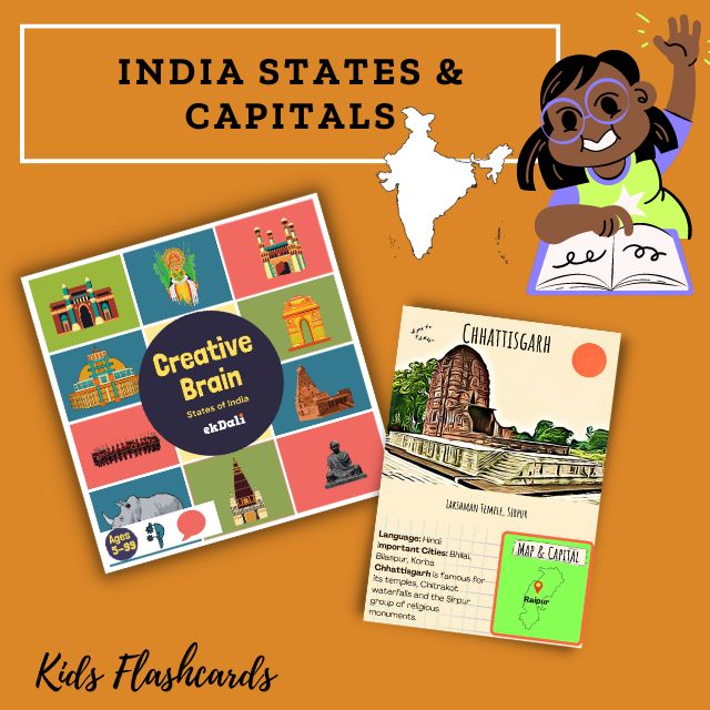 States of India - Flashcards for kids - Chhattisgarh