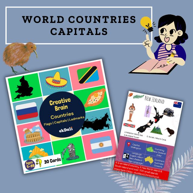 Country Facts Flashcards for Kids - New Zealand