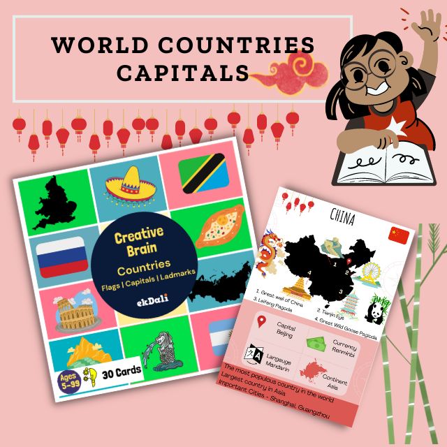 World Country Flag Flash cards - China