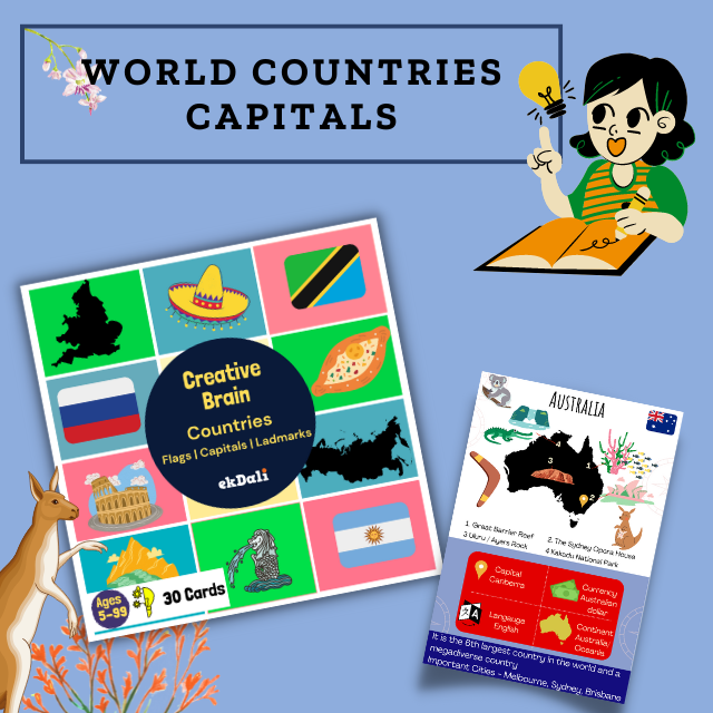 Country Facts Flashcards for Kids - Australia