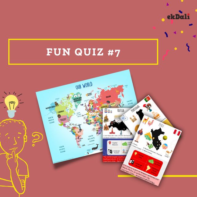 World Map based Quiz Edition 7 - Fun quiz for kids
