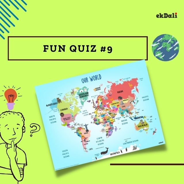 World Map based Quiz for kids aged 5 and above