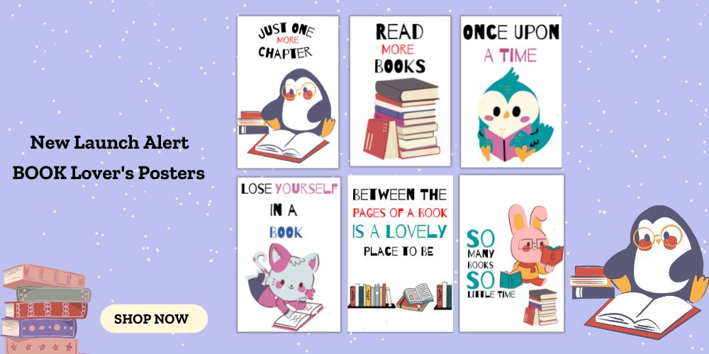 Book loving kids posters 