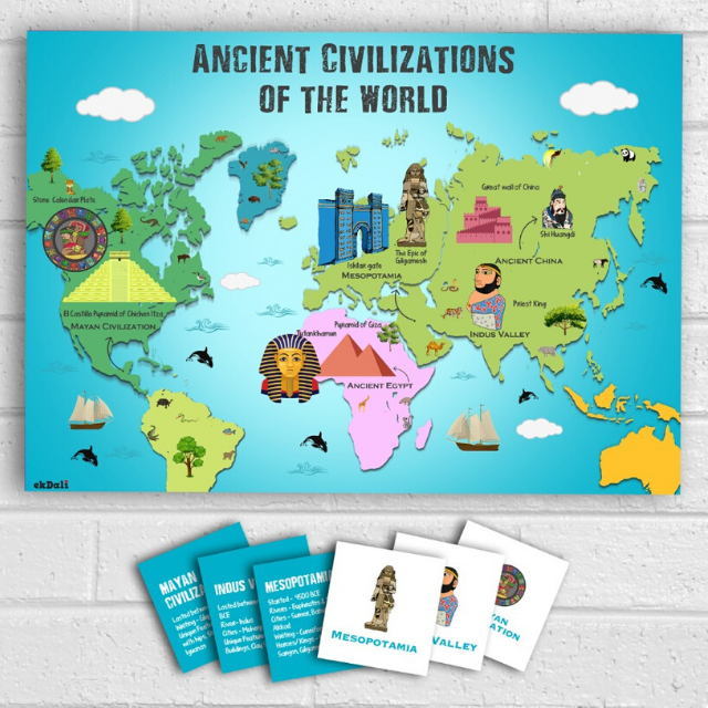Ancient Civilizations Marked on a map