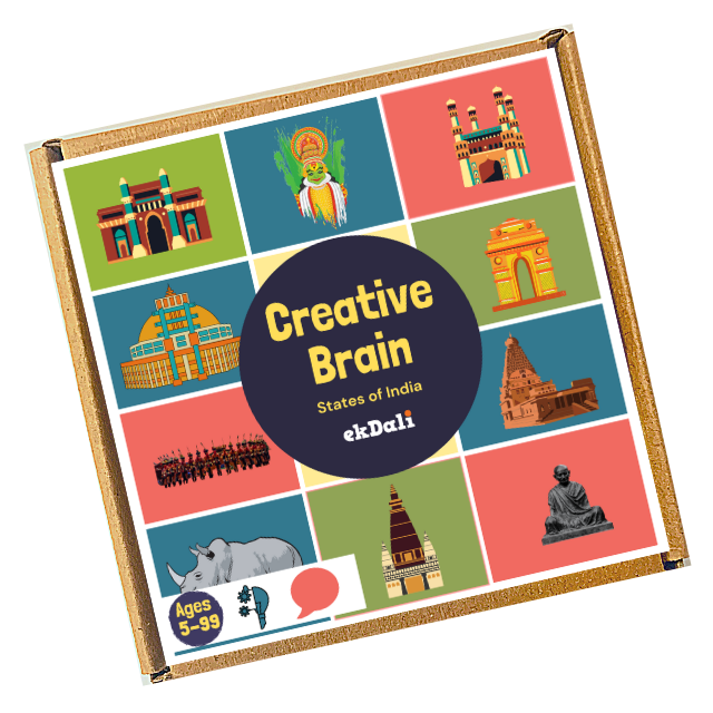 EKDALI Creative Brain Fun Flash Cards for Kids States of India Trump Cards