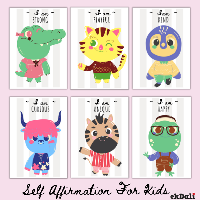 Affirmation cards and posters for young kids