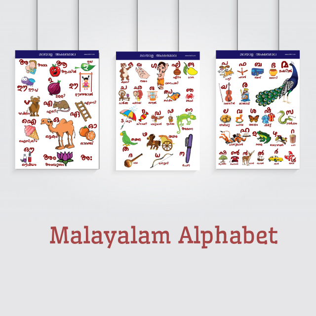 Malayalam Alphabet Poster