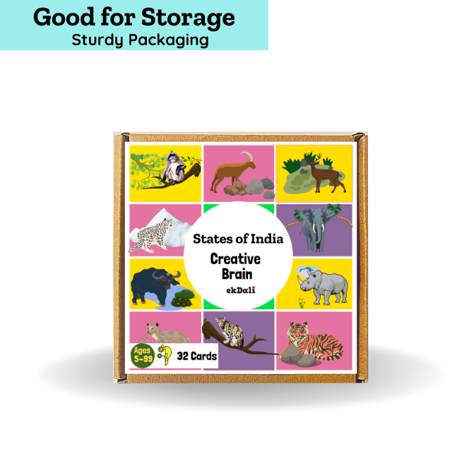 Creative Brain India State Animals flashcards