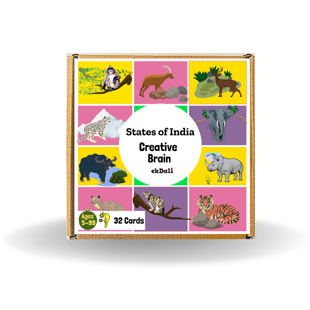 Creative Brain India State Animals flashcards
