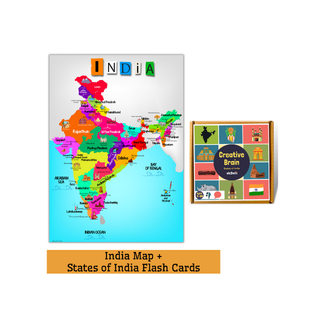 India map Flash Card combo