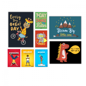 Motivational Colourful Wall Posters for Boys room with good wall coverage