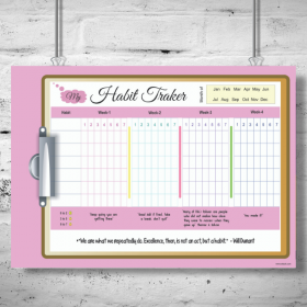 Habit Tracker Pink