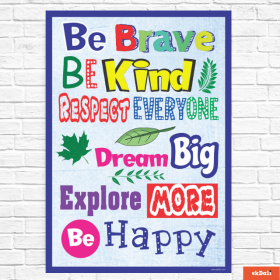 Bright Colored Motivational Poster
