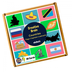 Around The World in 30 cards flash cards for kids